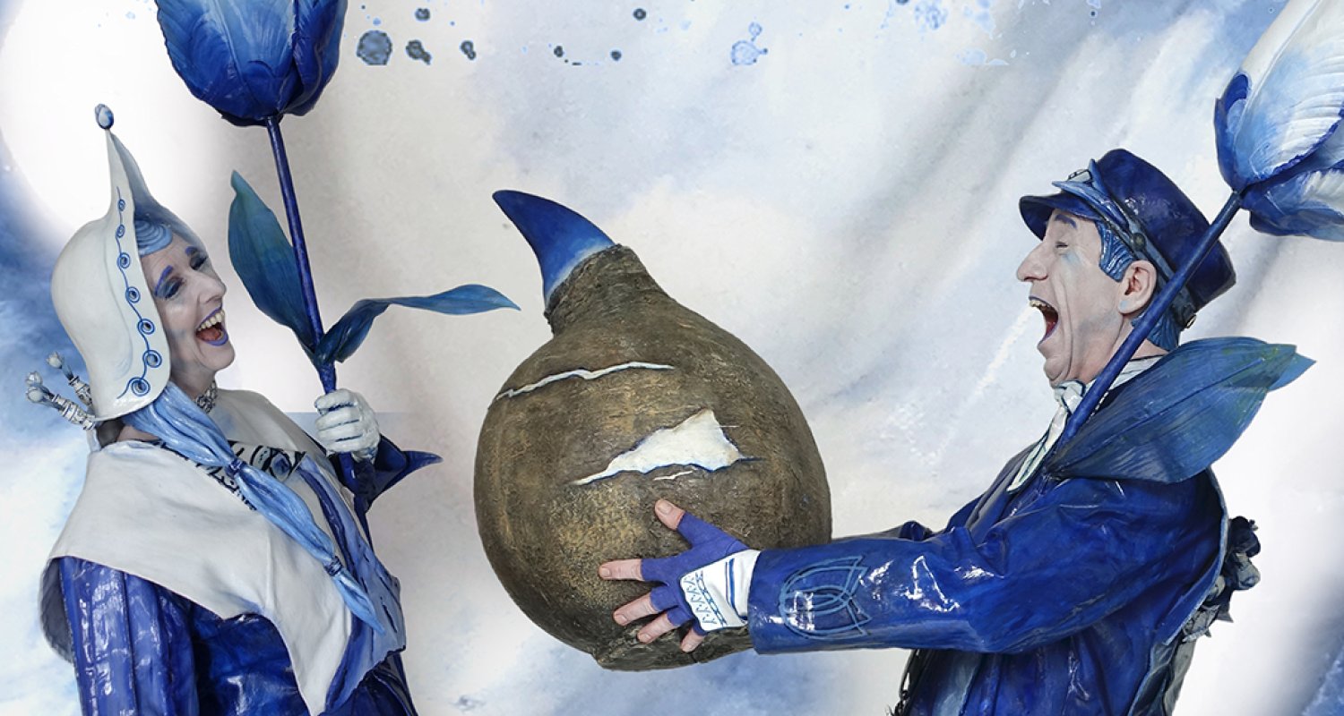 blauw kunst bloemenfamilie