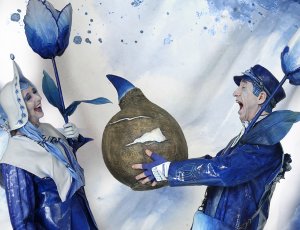 blauw kunst bloemenfamilie