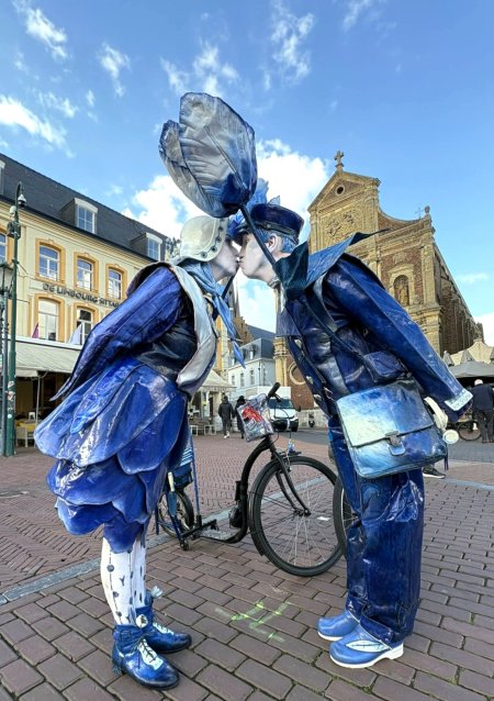 blauw kunst bloemenfamilie