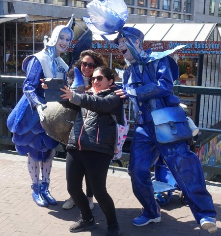 blauw kunst bloemenfamilie